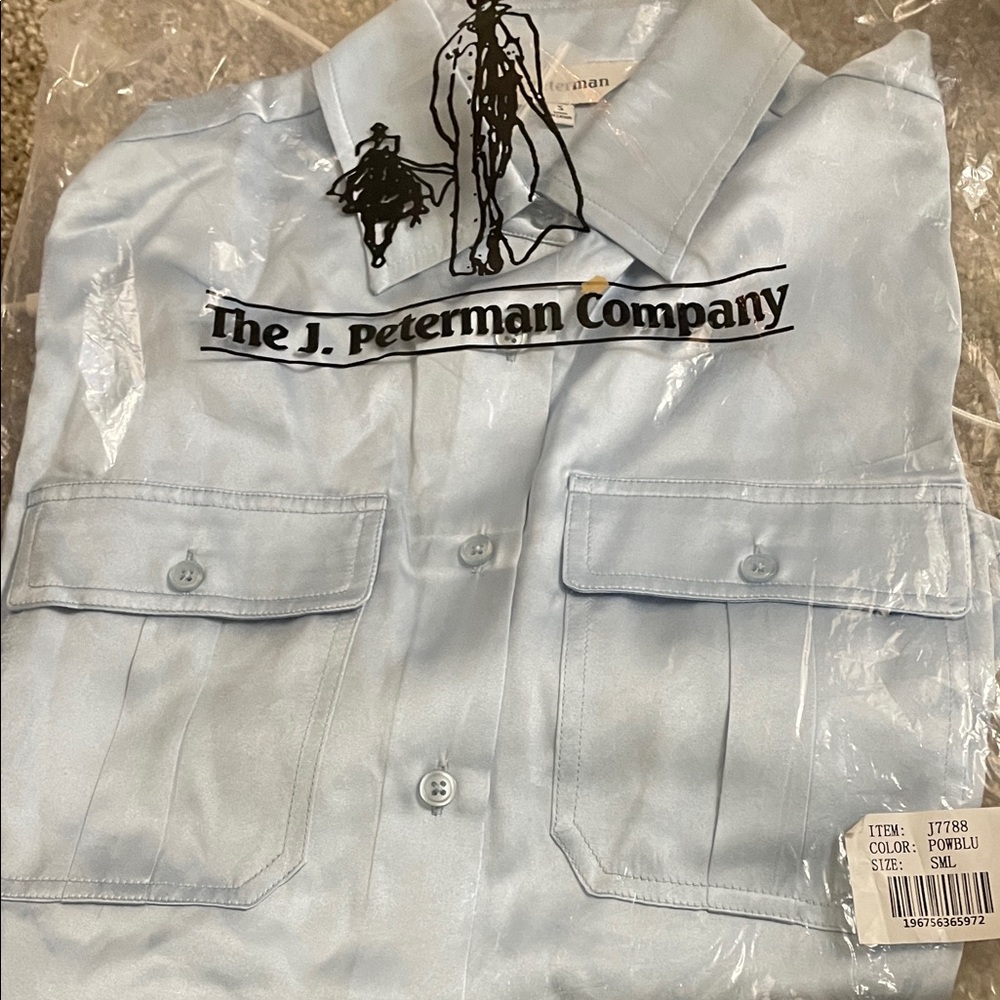J. Peterman Light Blue Women's Blouse